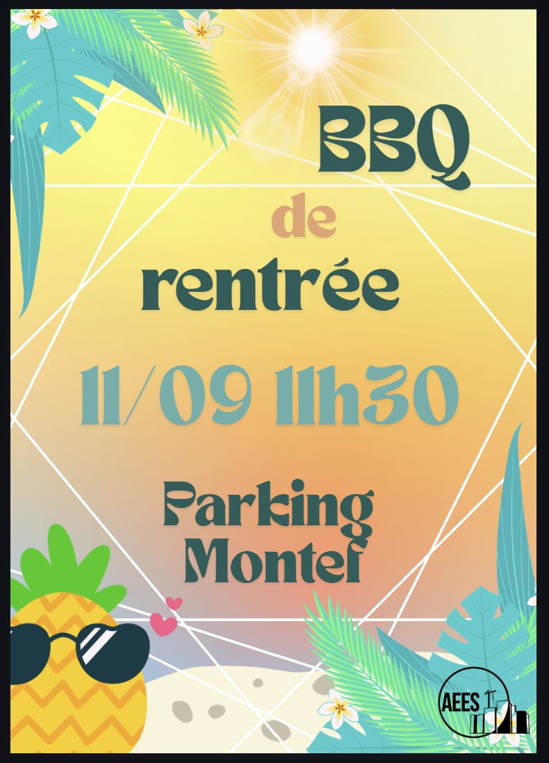 Affiche de BBQ de rentrée